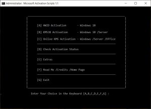 Activation Script 1.1 – Active Windows 10 Digital Và Office