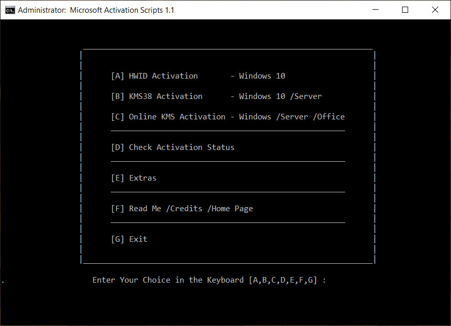 Activation Script 1.1 – Active Windows 10 Digital Và Office