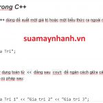 Cout trong C++ và lệnh cin trong C++