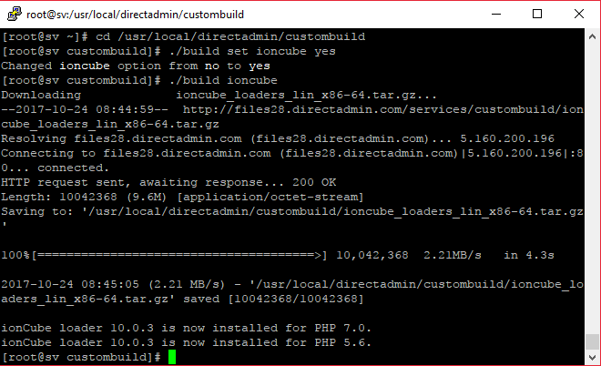 Hướng dẫn cài đặt Ioncube và Zend (Optimizer/Guard) trên Directadmin