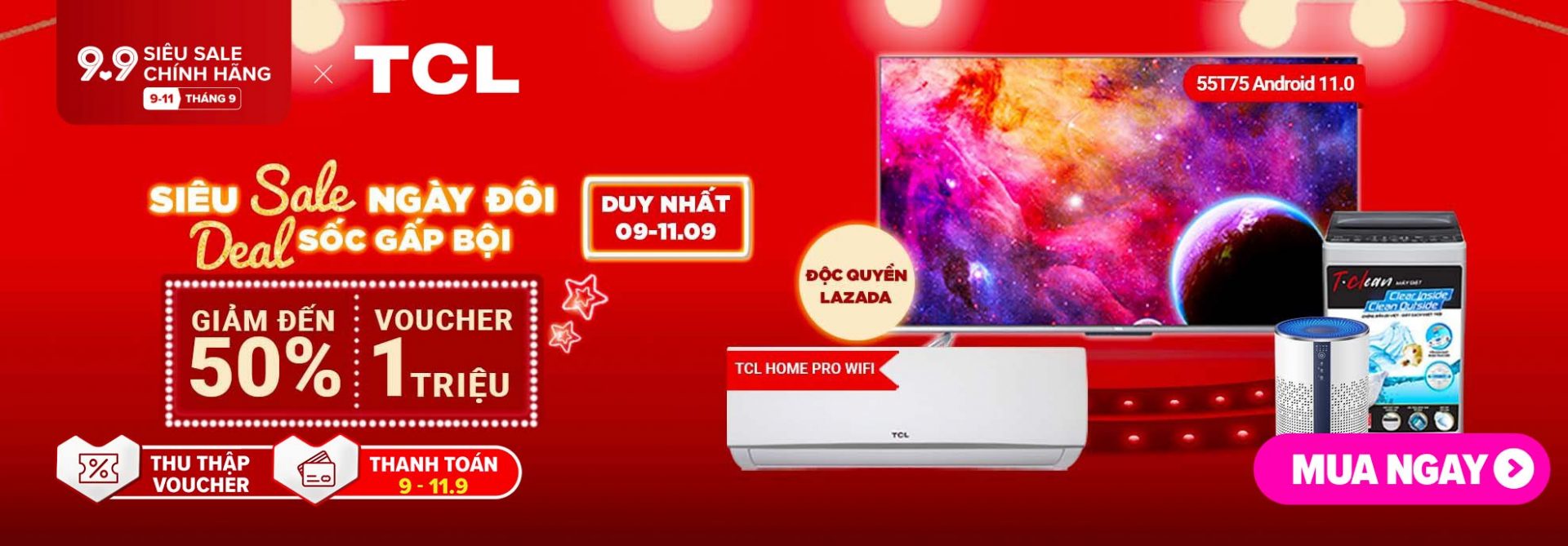 Siêu Sale 9.9 Thương Hiệu TCL